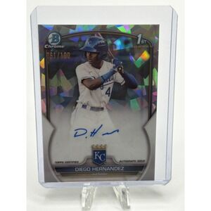2023 Bowman Chrome 1st Diego Hernandez Auto Atomic Refractor 061/100 CPA-DH Roya